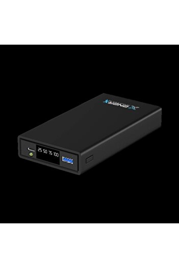 ENERX Powerbank 20000 mAh 22.5 Watt Led Göstergeli ENR-P2025DT Siyah