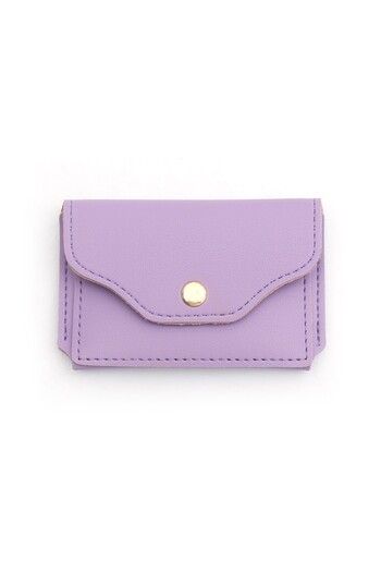 Womancraft Women's Card Holder Wallet Lilac Card Compartment Accessory