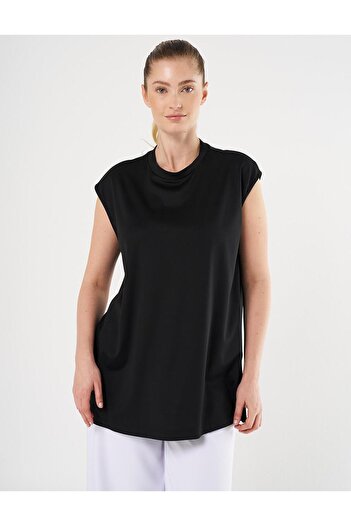 Kayra Black Combed Cotton T-Shirt - Crew Neck