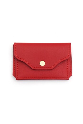 Womancraft Red Card Holder Wallet - Women's Accessory, with Card Compartment