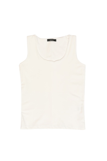 Quzu Thick Strap Basic Blouse Ecru