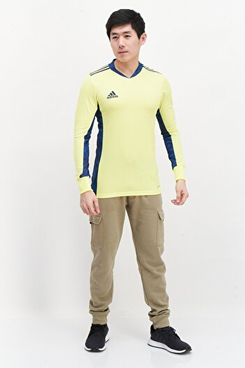 adidas Men Sportswear Long Sleeve T-Shirt, Light Green/Navy