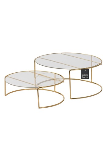 Edora Home Large Size Gold Presenter - 2-Piece Metal Gift, Catering/Transparent Plexiglass/Stainless Decoration