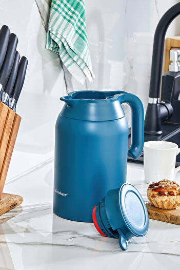 Cooker 2 Litre Çift Kat Renkli Paslanmaz Çelik Termos ( Piknik Kamp Outdoor Ofis Otel Kafe Okul )