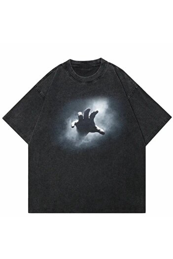 Touz Moda Unisex Mysterious Hand Washed Vintage Oversize Tshirt