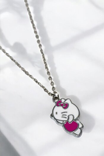 MakeWell Hello Kity My melody Kuromi Kedi Tasarımlı Çocuk Kolyeleri Çocuk Kolyesi
