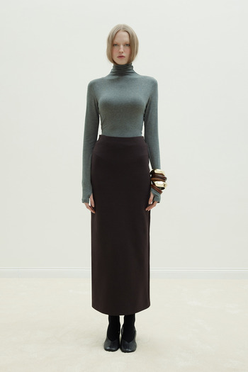 Suud Collection Brown Recovery Pencil Skirt