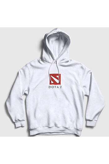 Presmono Світшот з капюшоном та логотипом Dota 2, унісекс, білий - 420350tt