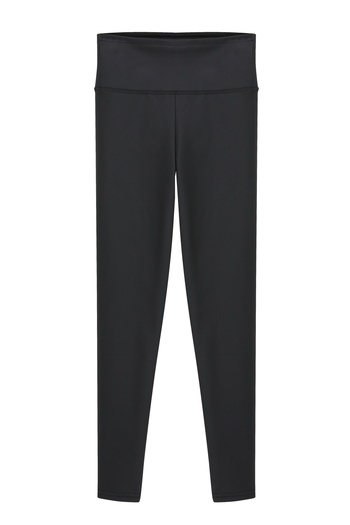 Quzu High Waist Leather Leggings Black