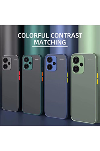 m.tk moveteck Redmi Note 13 Pro+ Plus Case Matte Anti-Fingerprint Camera Protected Hard Silicone Cover with Colorful Keys