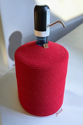 evdeucuz Carboy Cover - Jute Straw Look Design