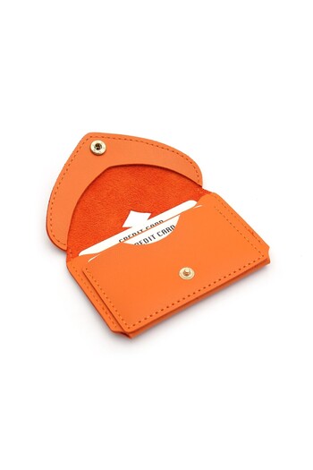 Womancraft Women's Card Holder Heart Wallet Orange Card Compartment Accessory