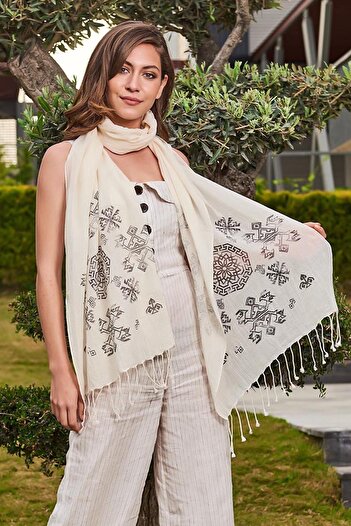 Dosimira Selçuk Baskılı Pamuk Fular