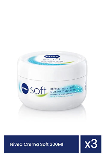 NIVEA Soft Cream 3 Pieces x 300Ml
