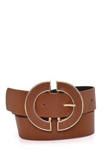 Paçuli Moda Crescent Buckle Belt 20107