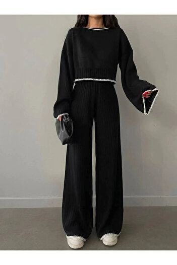 iconPARIS Women's Black Knitwear Suit