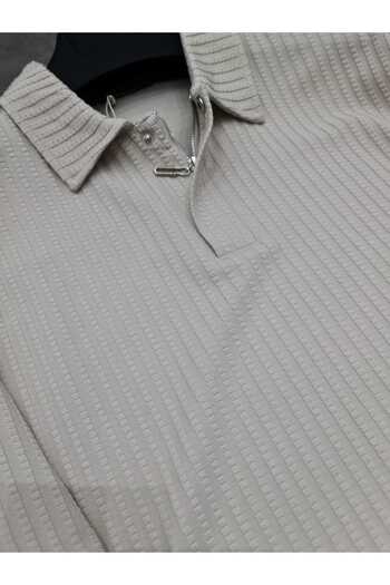 cto your style Men's Polo Neck T-Shirt Comfortable Fit Zipper Snap Detail Bottom Top Set
