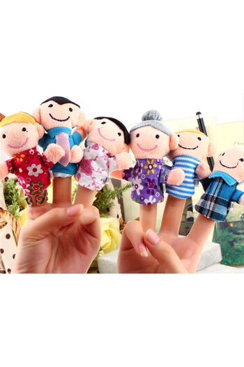 morlalem m 6 Pieces, Educational Family Figures, Finger Puppet, Set of 6