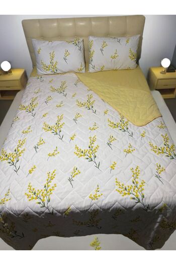 İKBALL TEKSTİL Quilted Cotton Double Double Sided Bedspread Set