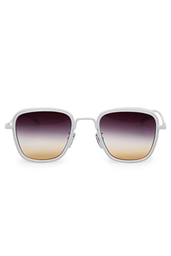 TomyHelf Women's White Metal Frame Sunglasses - Gradient Glasses