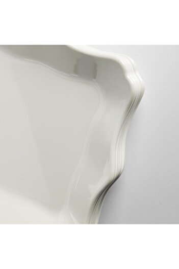 mastergold 6 Pcs Of Melamine Dinner Plates in White ( 25cm ) | Square Plates for Desserts, Salads and Noodles