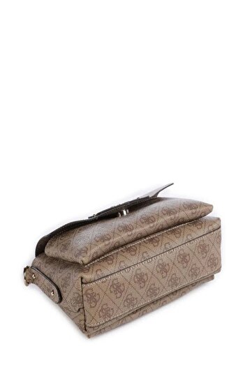 Guess Eco Brenton Flap Shoulder Bag Women Brown Crossbody Bag Hwebg839019-Ltl