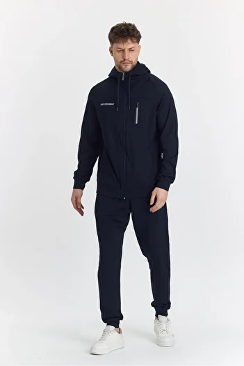 Marco Ferry Ανδρικό σετ αθλητικής φόρμας Navy Blue - Ρούχα με κουκούλα και κουκούλα 5725-L