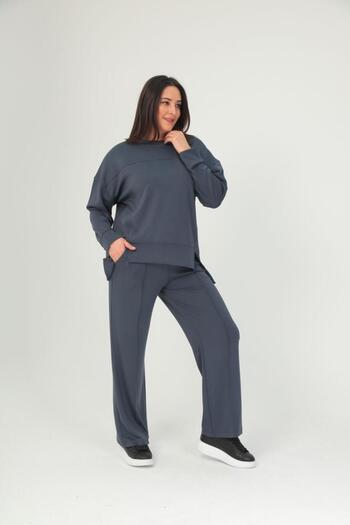 Esina Set de trening pentru femei Modal Fabric Pipe Leg