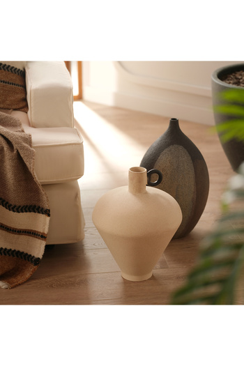 Zsa Zsa Zsu Lızbon Earthenware Vazo 31x31x39 Cm Bej