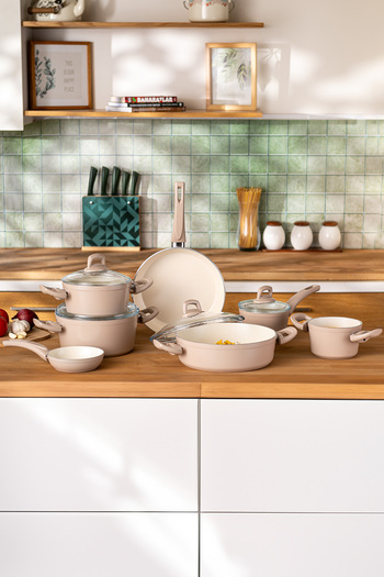 Emsan Crystal 11 Piece Cookware Set Rosegold