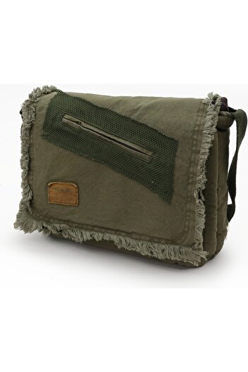 old cotton cargo Casual Cover Zippered Laptop School and Daily Messenger Bag