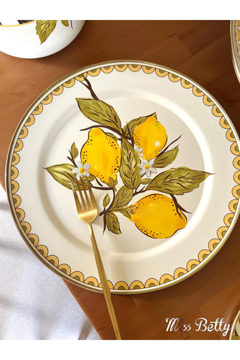 Miss Betty Linda Enameled 2-Piece Serving Plate 30 cm