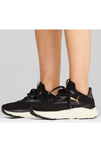 Puma Softride Mayve Leopard Wns Women's Running Shoes 31016201   Black