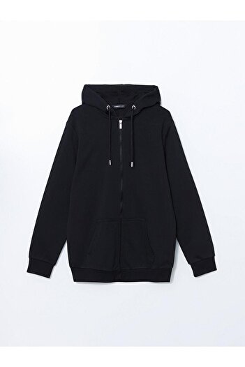 LC Waikiki Lcwaikiki Basic Hooded Long Sleeve Men's Zip-Up Sweatshirt