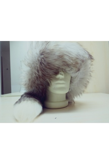 hoaryage Börk Heart Hat with Wolf Snap and Tail