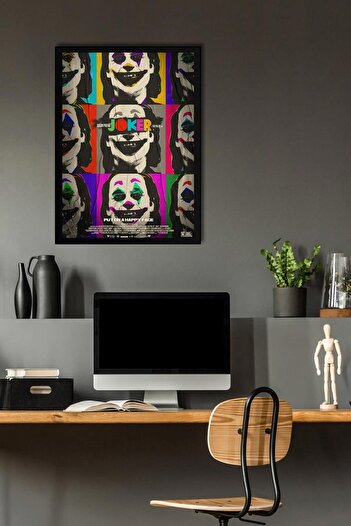 Saturn Joker Framed Painting - Movie Poster Painting