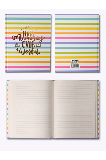 MODA Saşa 5 Pieces 1St Class Colored Cover Striped Notebook 13*18 Size 60 Sheets