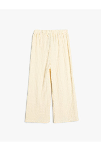 Koton Palazzo Trousers with Slit Detail and Elastic Waist
