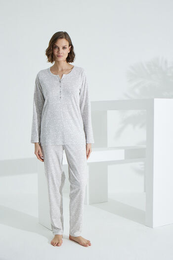 Evia Angelique 100% Cotton Long Sleeve Women's Pajamas Set 21504