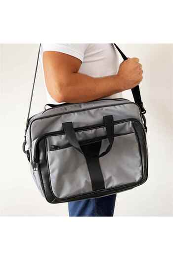 HOMS Geanta pentru laptop si documente gri Homs 41x15x30 cm