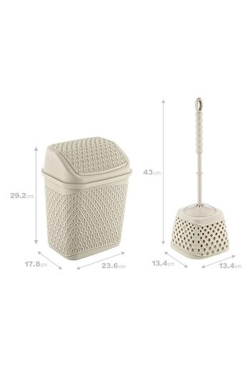 Smartware Latte Katre Trash Can and Toilet Brush