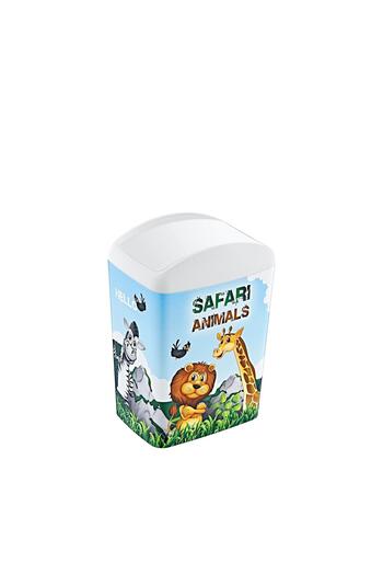 Smartware Soft Illustrated Trash Can Rotating Lid 5 Lt