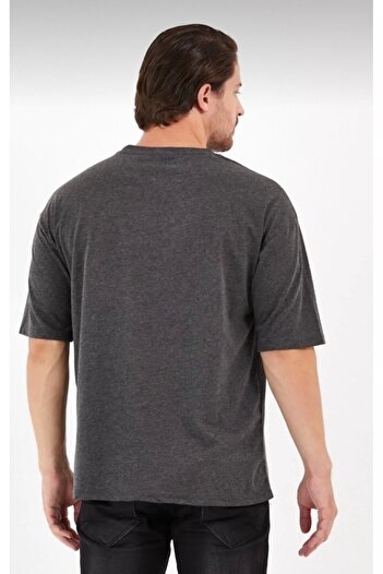 Dolunay İş Elbiseleri Unisex Cotton Khaki Crew Neck Oversize T-shirt
