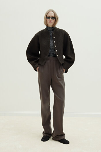 Suud Collection Brown Homie Elastic Tracksuit