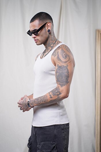 king brich Slim Fit Camisole Flexible Plain Men's Sports Athlete
