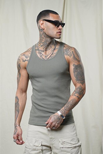 king brich Slim Fit Camisole Flexible Plain Men's Sports Athlete