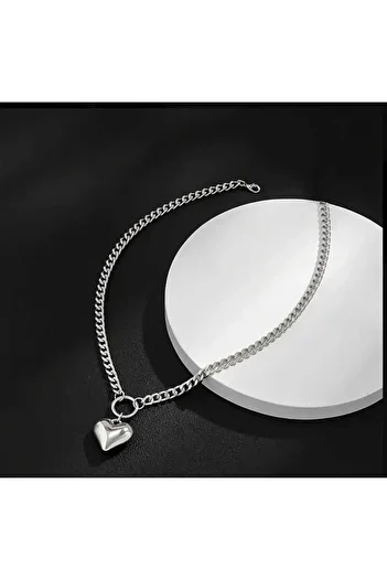 ORGANICYOU Elegant Stainless Steel Heart Necklace for Women, Non-Fading Fashion, for Valentine's Day