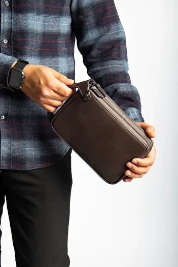Niki Leather Raul Genuine Leather Zippered Portfolio