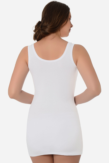Almila 2026 Model Compact Cotton Elastane Long Women's Tank Top - Thick Strap