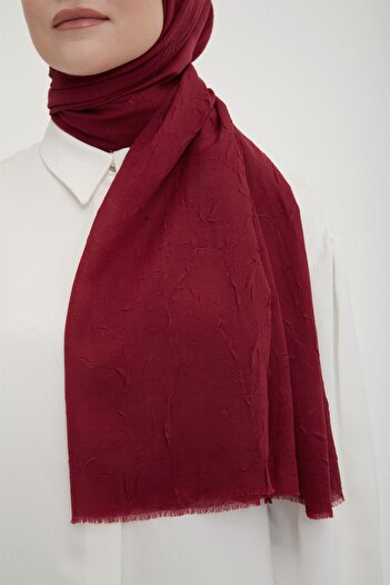 Armine Bamboo Trend Shawl - Claret Red 52 Model
